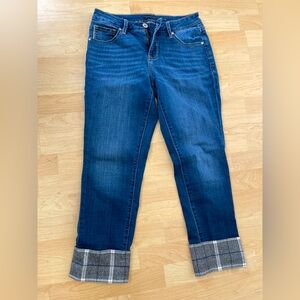 Jag Jeans with plaid cuff